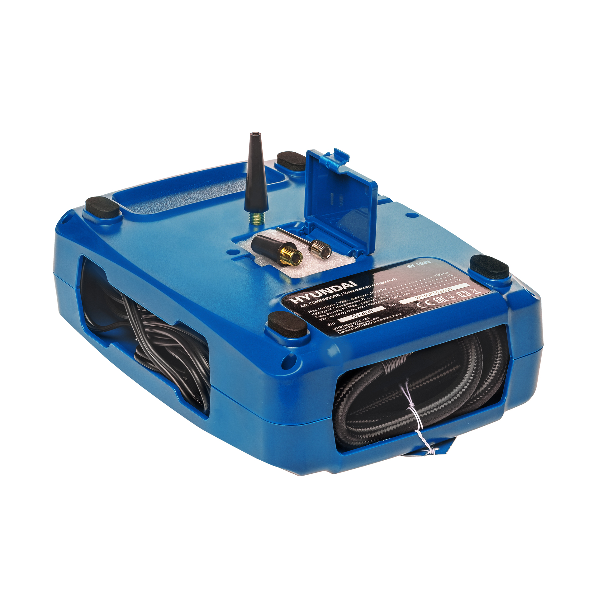 Компрессор автомобильный HYUNDAI HY 1535 купить по цене 2&nbsp;350 ₽ в интернет магазине ТЕХСАД