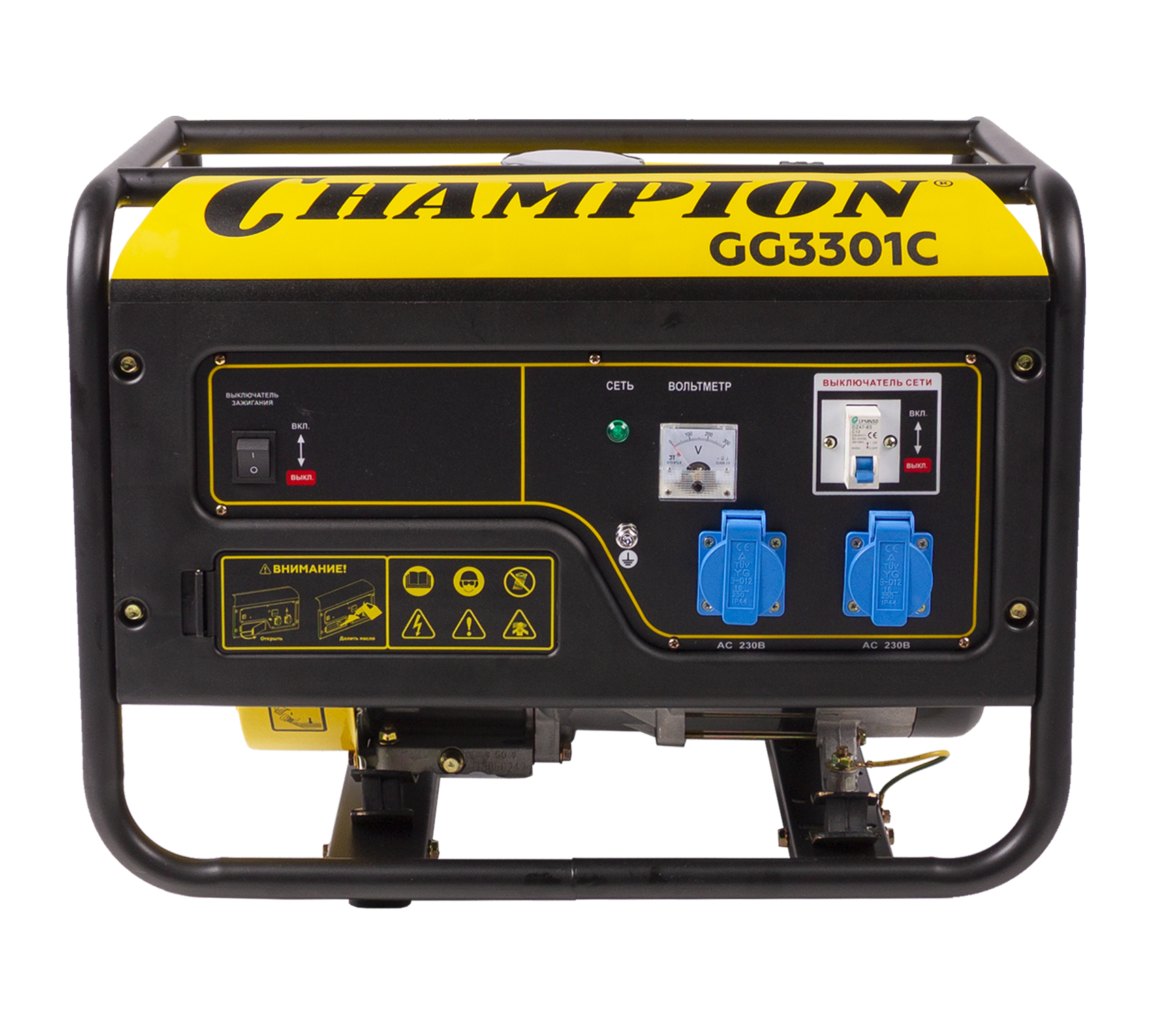 Генератор CHAMPION GG3301C купить по цене 31&nbsp;590 ₽ в интернет магазине ТЕХСАД