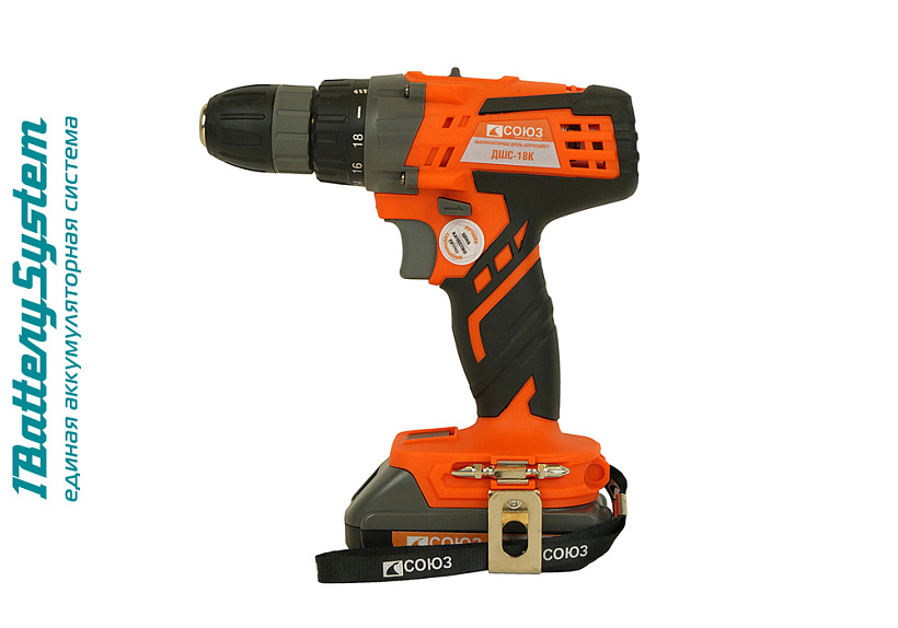 Аккумуляторный шуруповерт СОЮЗ ДШС-18К 1BatterySystem купить по цене 5&nbsp;950 ₽ в интернет магазине ТЕХСАД