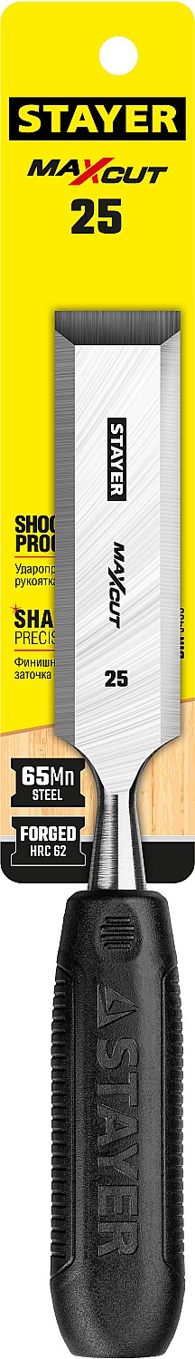 STAYER 25 мм, с плоской пластмассовой ручкой, стамеска 1820-25_z01 купить по цене 500 ₽ в интернет магазине ТЕХСАД