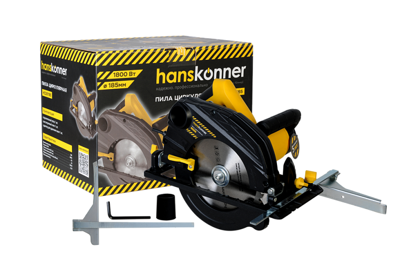 Циркулярная пила Hanskonner HCS51185 купить по цене 9&nbsp;990 ₽ в интернет магазине ТЕХСАД