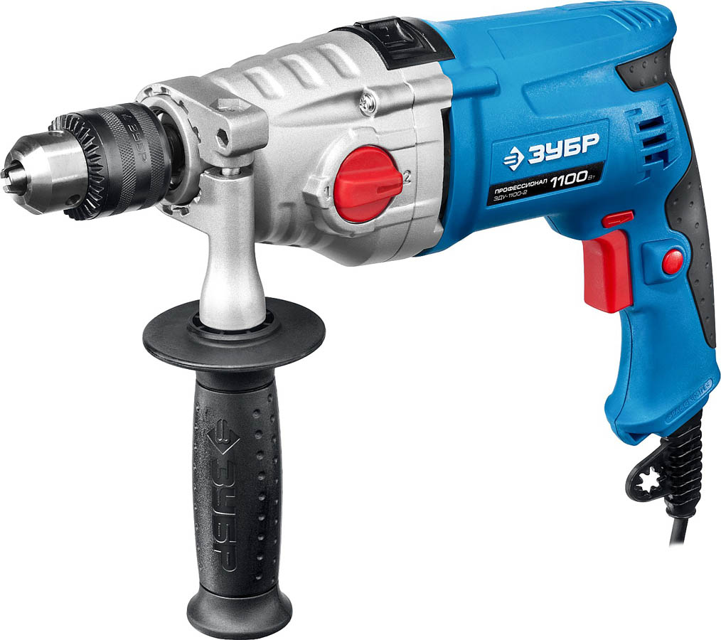 ЗУБР 1100 Вт, кейс, дрель ударная ЗДУ-1100-2 ЭРМКМ2 Профессионал купить по цене 8&nbsp;850 ₽ в интернет магазине ТЕХСАД