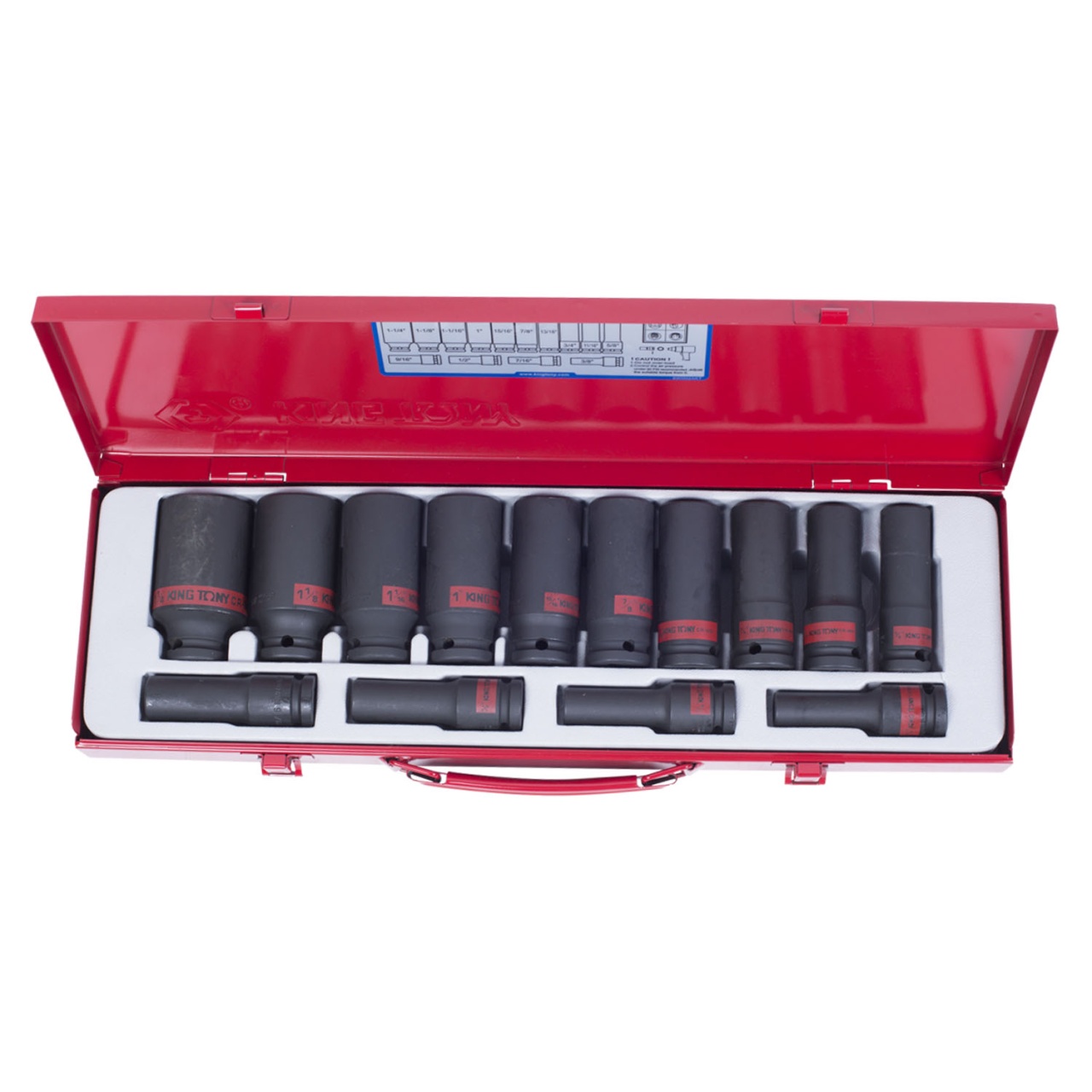 Набор ударных глубоких торцевых головок 1/2'', шестигранные, 3/8''-1-1/4'', 15 предметов KING TONY 4416SP купить по цене 10&nbsp;450 ₽ в интернет магазине ТЕХСАД