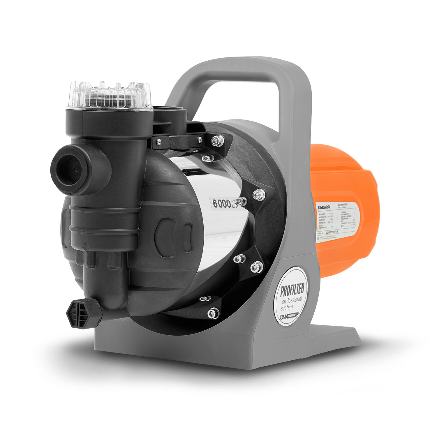 Насос садовый DAEWOO DGP 6000 INOX купить по цене 14&nbsp;690 ₽ в интернет магазине ТЕХСАД