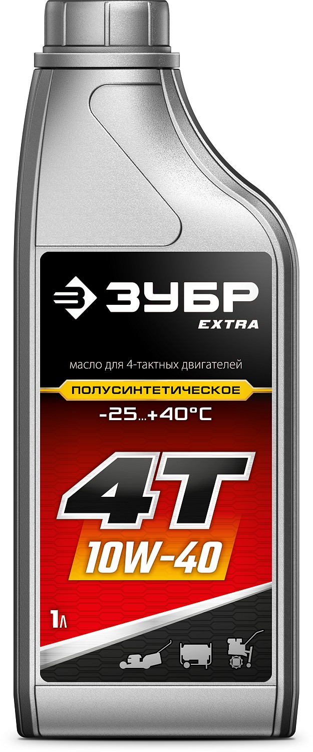 ЗУБР 1 л, полусинтетическое масло для 4-тактных двигателей EXTRA 4Т-10W40 70611-1 купить по цене 500 ₽ в интернет магазине ТЕХСАД