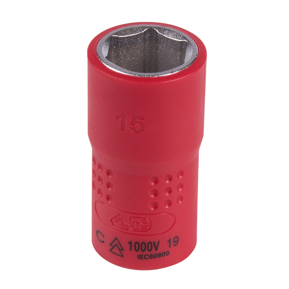 Головка торцевая диэлектрическая шестигранная 3/8'', 15 мм KING TONY 3335VE15M купить по цене 890 ₽ в интернет магазине ТЕХСАД