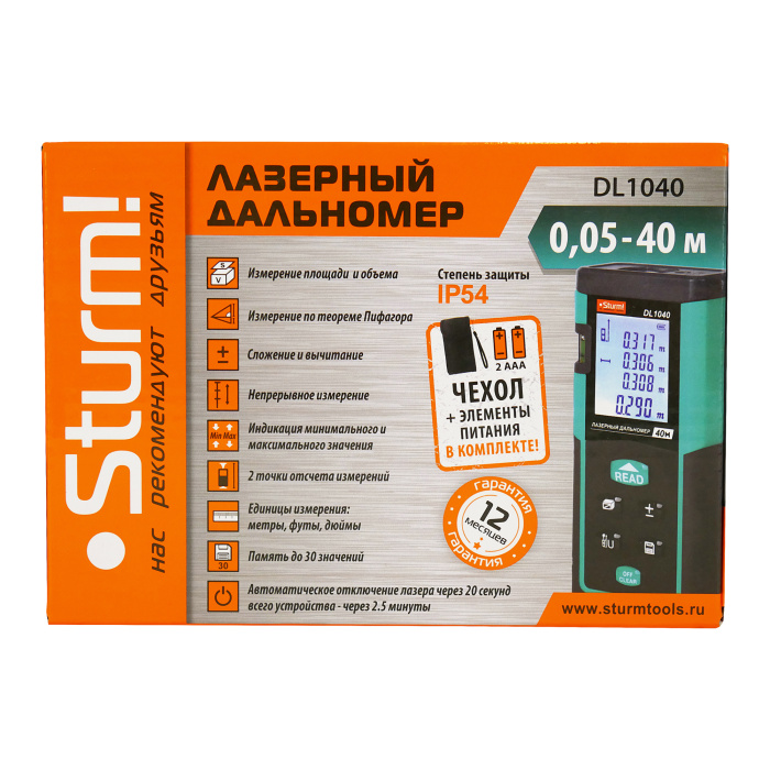 Дальномер лазерный Sturm! DL1040 купить по цене 3&nbsp;850 ₽ в интернет магазине ТЕХСАД