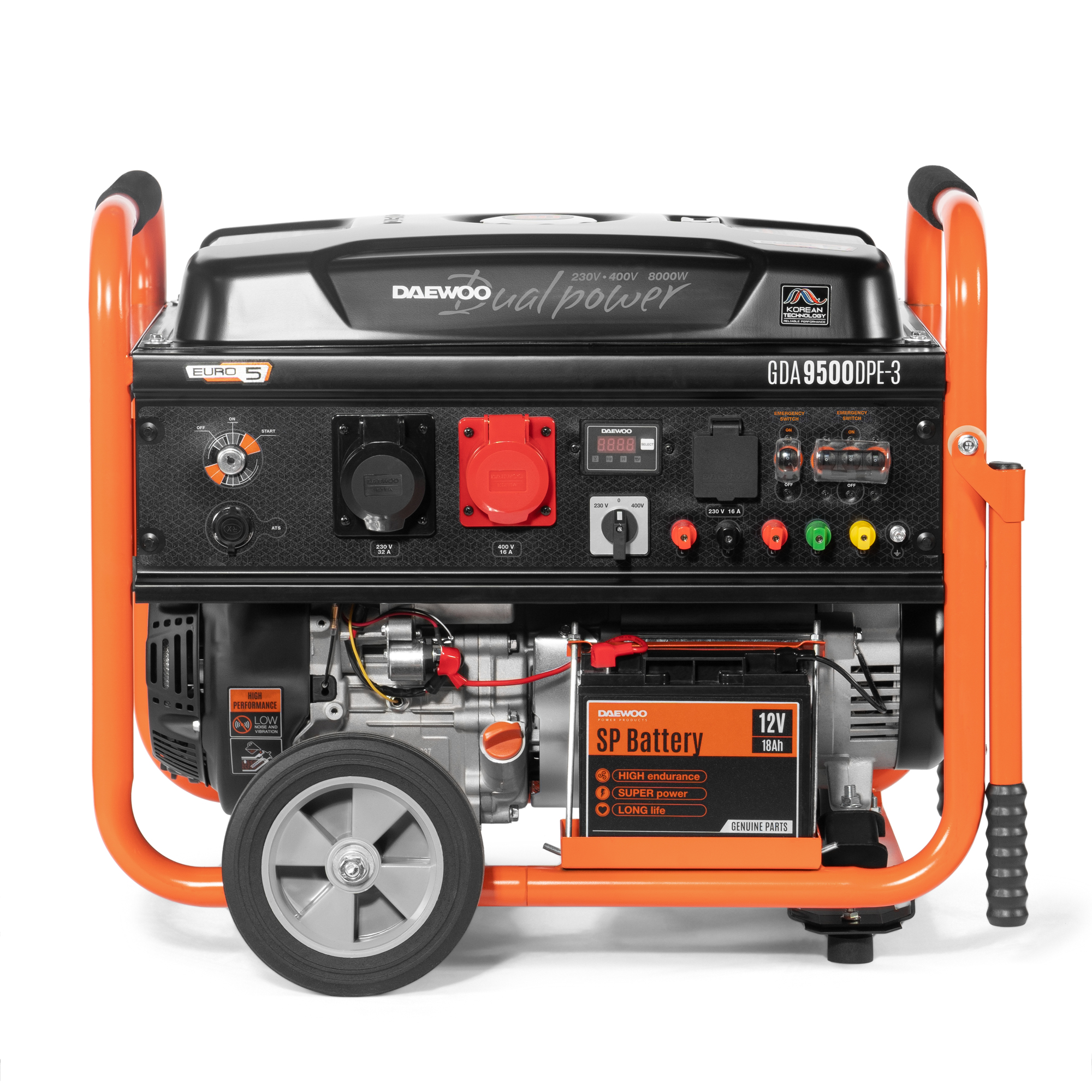 Бензиновый генератор DAEWOO GDA 9500DPE-3 купить по цене 129&nbsp;990 ₽ в интернет магазине ТЕХСАД