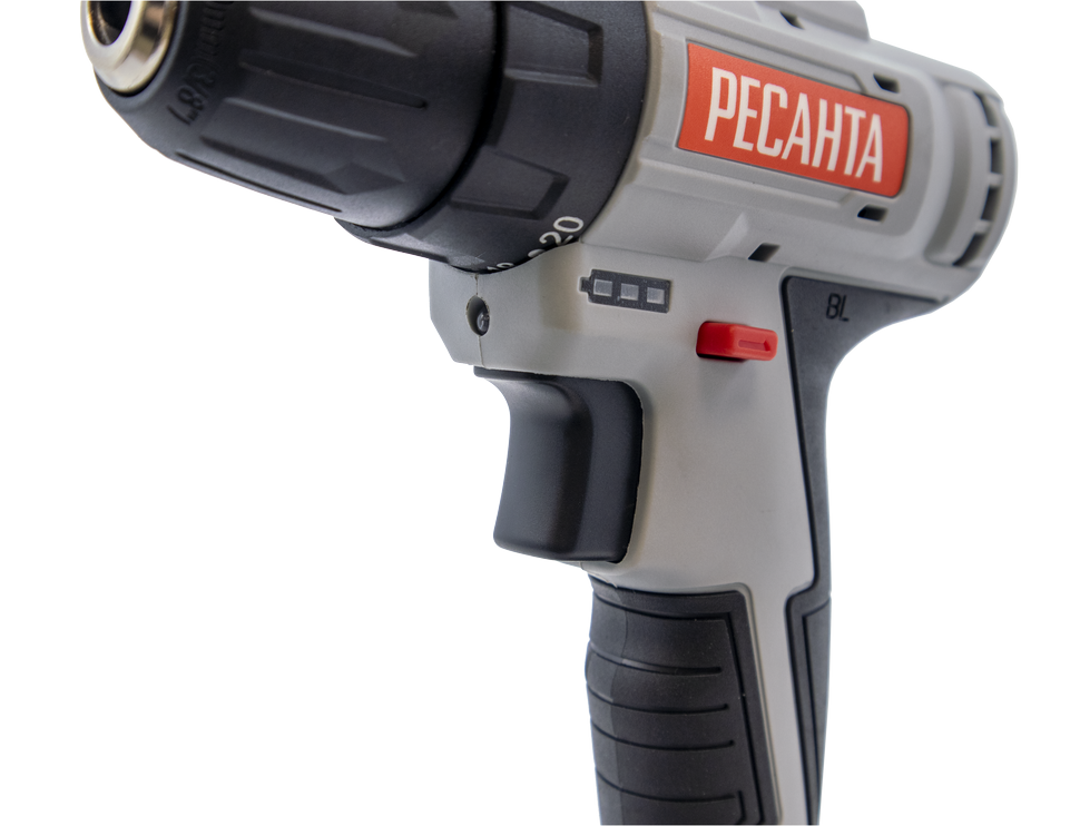 Дрель-шуруповерт аккумуляторная Ресанта ДА-20-2ЛК-Б (2,0 А/ч) (бесщеточный двигатель) купить по цене 10&nbsp;790 ₽ в интернет магазине ТЕХСАД