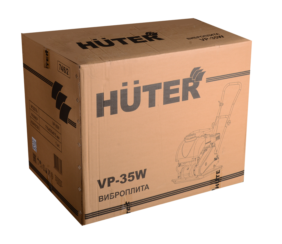 Бензиновая виброплита Huter VP-35W купить по цене 56&nbsp;690 ₽ в интернет магазине ТЕХСАД