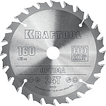 KRAFTOOL Optima 160х20мм 24Т, диск пильный по дереву (36951-160-20) купить по цене 950 ₽ в интернет магазине ТЕХСАД