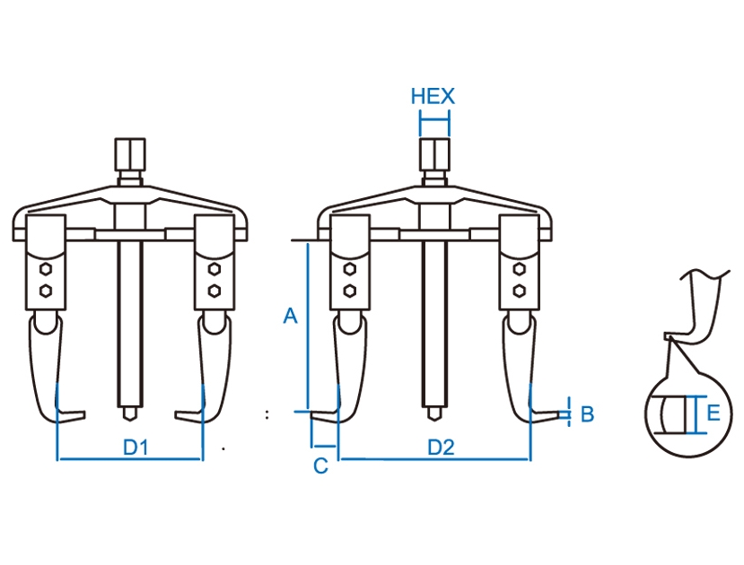 Съемник подшипников 2-х захватный 240 мм KING TONY 7962B-10 купить по цене 22&nbsp;200 ₽ в интернет магазине ТЕХСАД