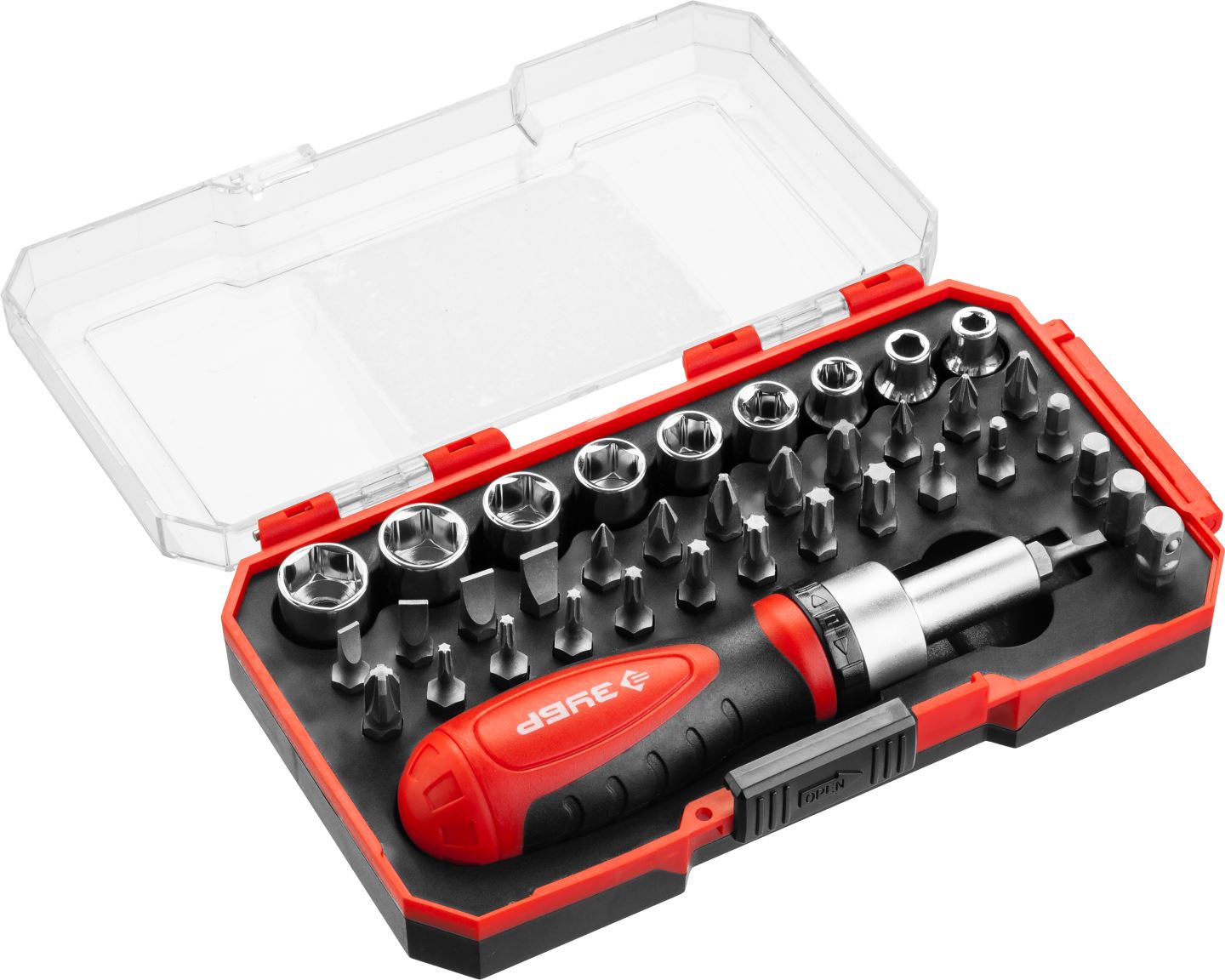 ЗУБР 38 шт, отвертка реверсивная с насадками 25165-H38 Мастер купить по цене 1&nbsp;145 ₽ в интернет магазине ТЕХСАД