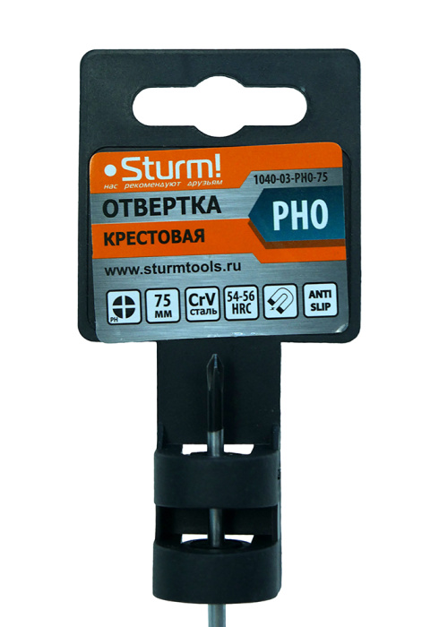 Отвертка Sturm! 1040-03-PH0-75 купить по цене 70 ₽ в интернет магазине ТЕХСАД