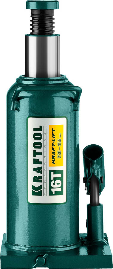 KRAFTOOL 16 т, 230-455 мм, домкрат гидравлический бутылочный сварной Kraft-Lift 43462-16_z01 купить по цене 4&nbsp;920 ₽ в интернет магазине ТЕХСАД