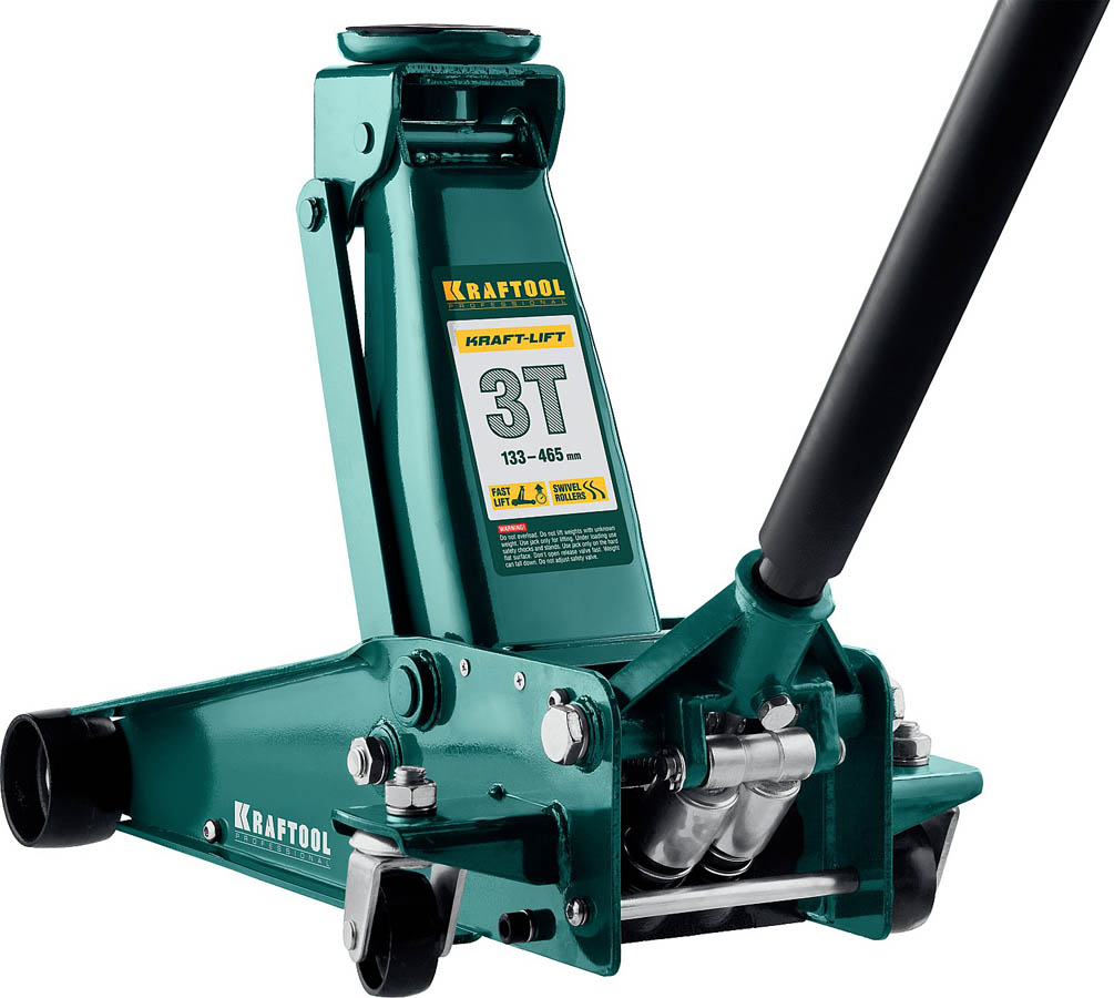 KRAFTOOL 3т, 133-465 мм, домкрат гидравлический подкатной Kraft-Lift 43450-3 купить по цене 15&nbsp;230 ₽ в интернет магазине ТЕХСАД