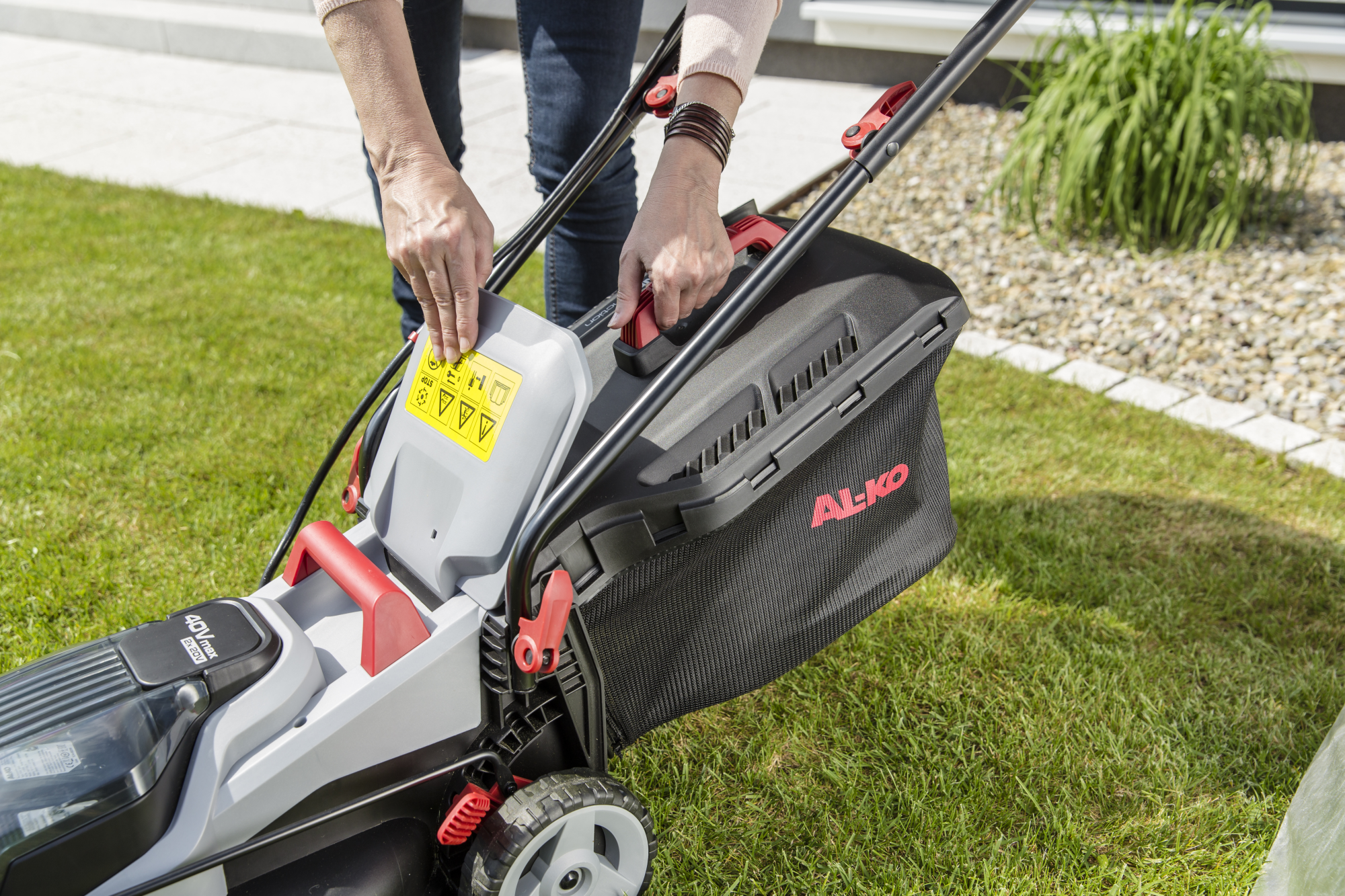 Газонокосилка аккумуляторная AL-KO Easy Flex 34.8 Li с 2 аккумуляторами 18 V и ЗУ купить по цене 19&nbsp;990 ₽ в интернет магазине ТЕХСАД