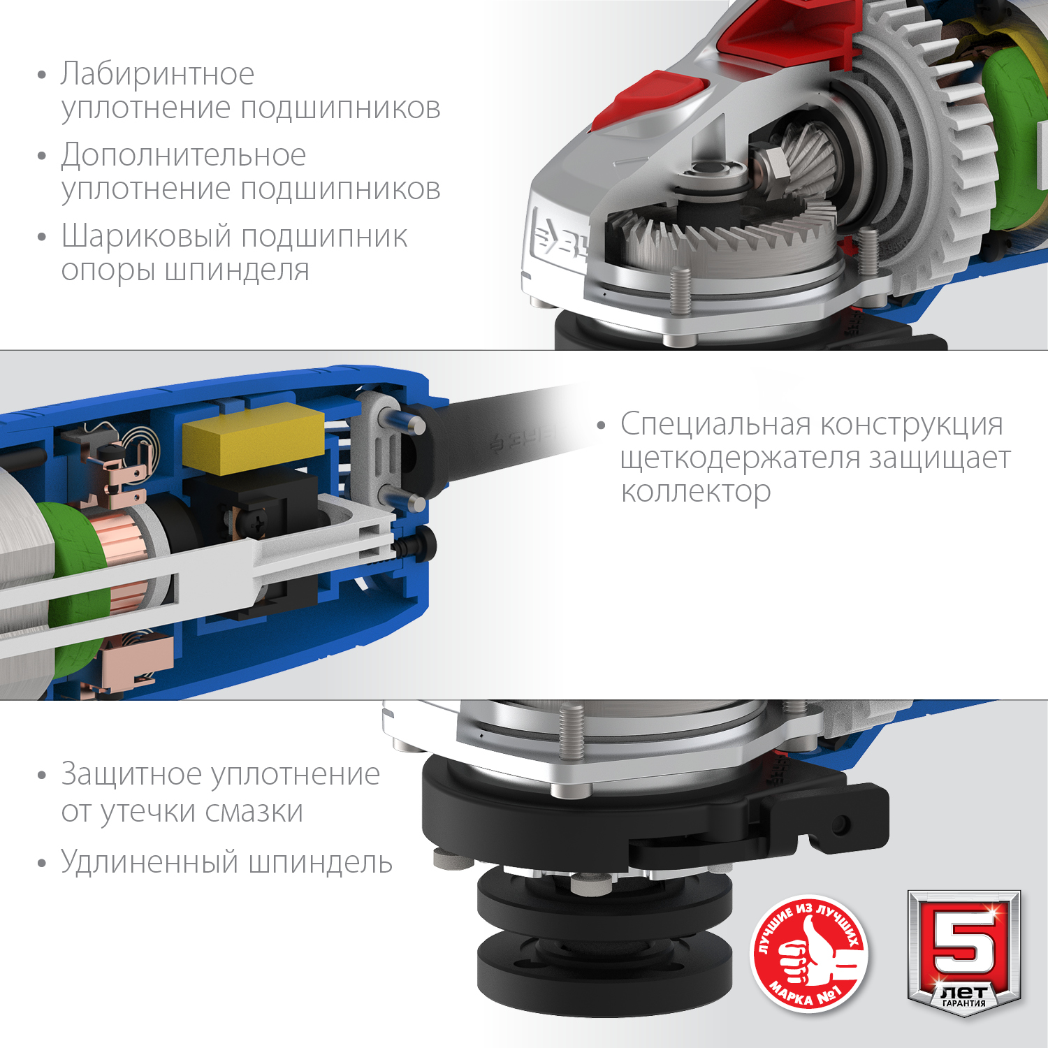 ЗУБР 750 Вт, 115 мм, одноручный хват, углошлифовальная машина (болгарка) УШМ-П115-750 Профессионал купить по цене 3&nbsp;990 ₽ в интернет магазине ТЕХСАД