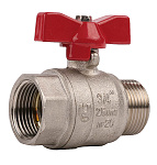 ЗУБР Ø 3/4'', ручка ''бабочка'', кран шаровой полнопроходной ''мама-папа'' 51354-N-3/4 купить по цене 349 ₽ в интернет магазине ТЕХСАД