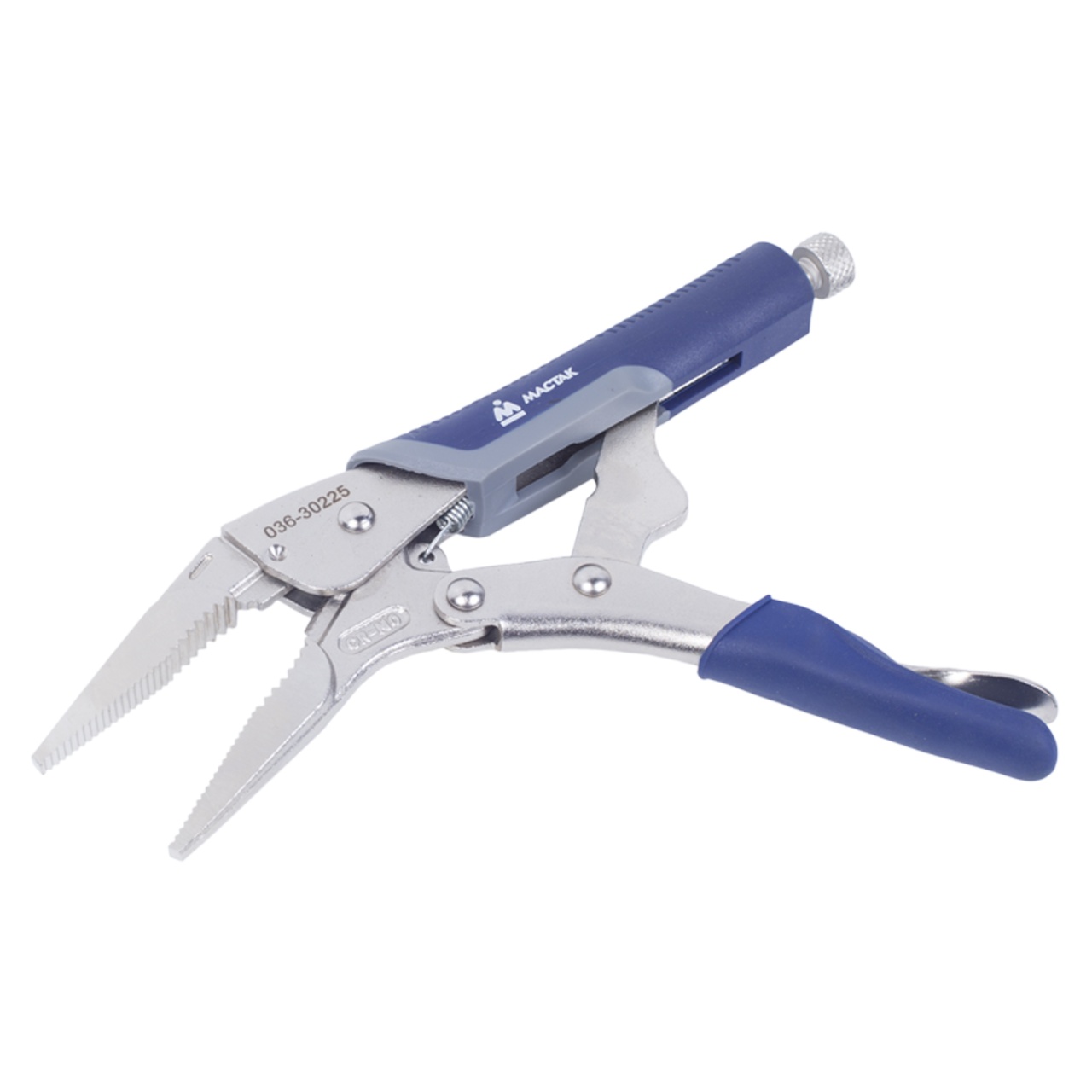 Зажим с фиксатором 225 мм, тонконосый МАСТАК 036-30225H купить по цене 1&nbsp;870 ₽ в интернет магазине ТЕХСАД