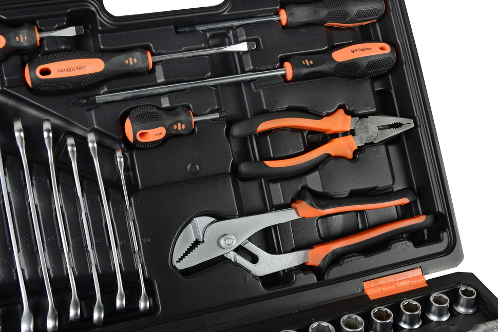 Набор инструментов, 1/2'', 1/4'', CrV, пластиковый кейс 76 предмета Вихрь купить по цене 9&nbsp;390 ₽ в интернет магазине ТЕХСАД
