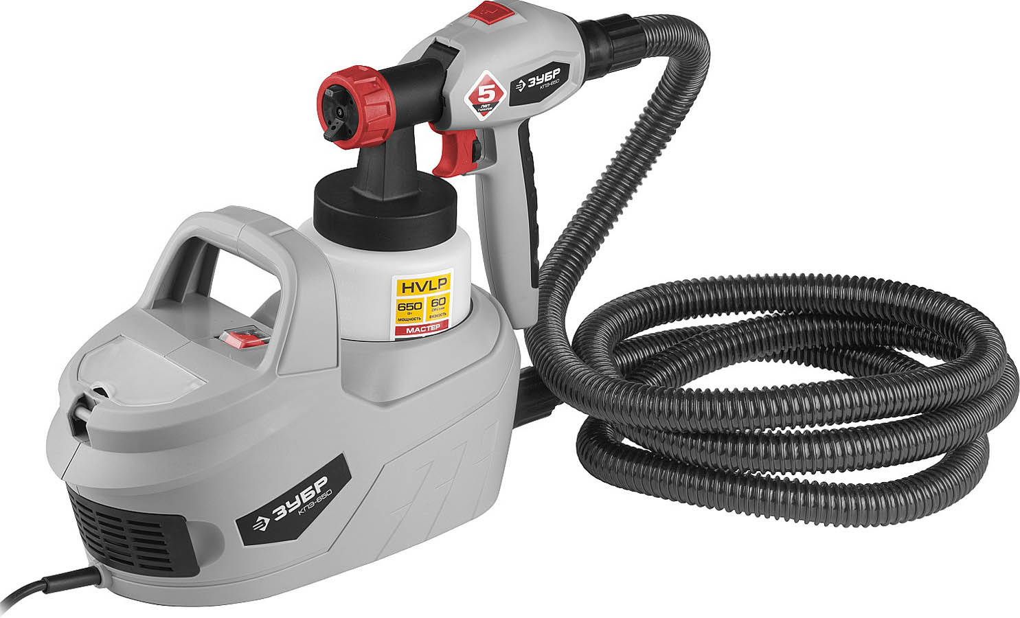ЗУБР 650 Вт, компрессорный, HVLP, краскопульт электрический КПЭ-650 Мастер купить по цене 5&nbsp;960 ₽ в интернет магазине ТЕХСАД