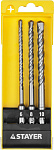 STAYER 3 шт: 6, 8, 10 мм, SDS-plus, набор буров 29250-H3 купить по цене 272 ₽ в интернет магазине ТЕХСАД