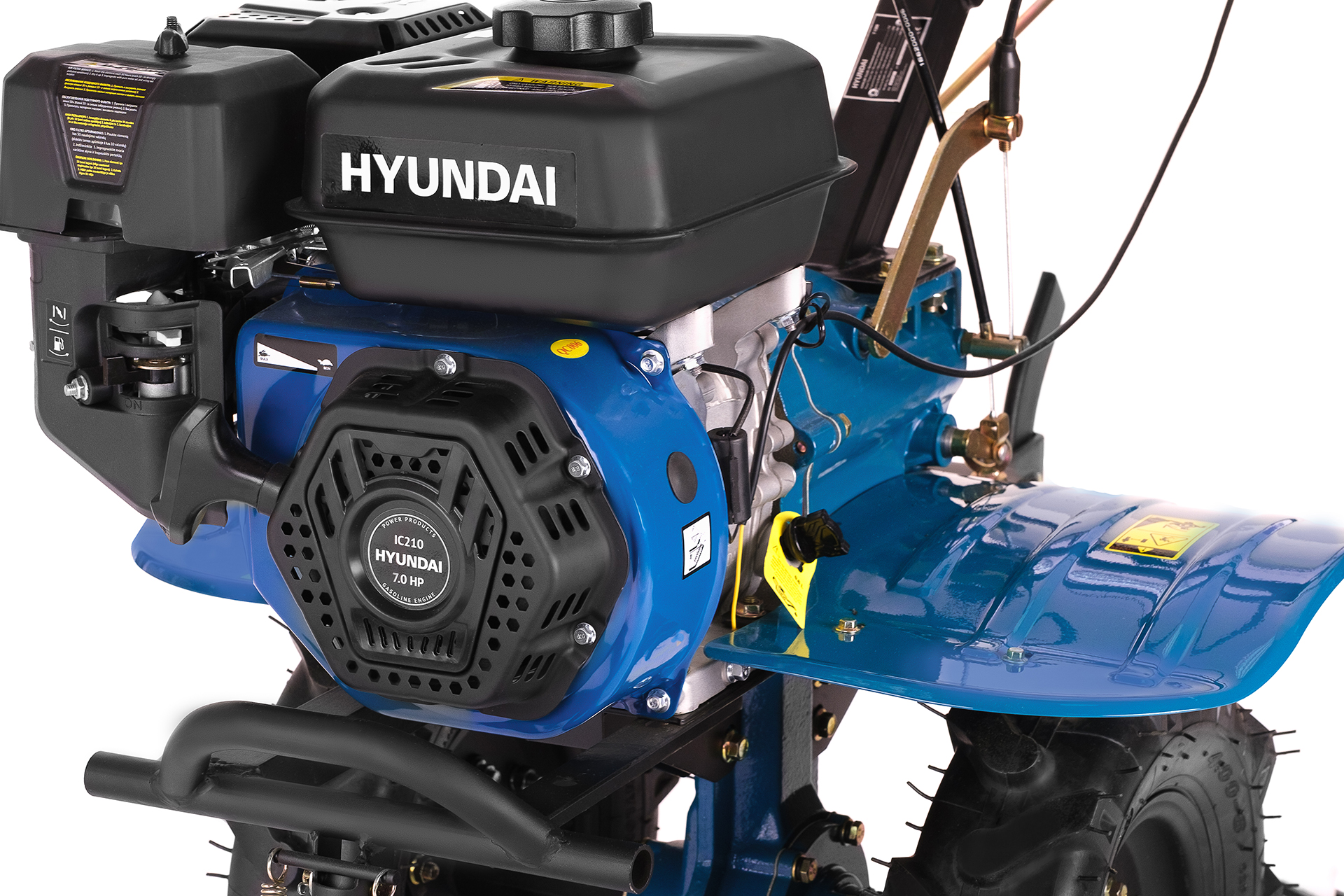 Бензиновый мотоблок Hyundai T 1300 с комплектом колес купить по цене 61&nbsp;190 ₽ в интернет магазине ТЕХСАД