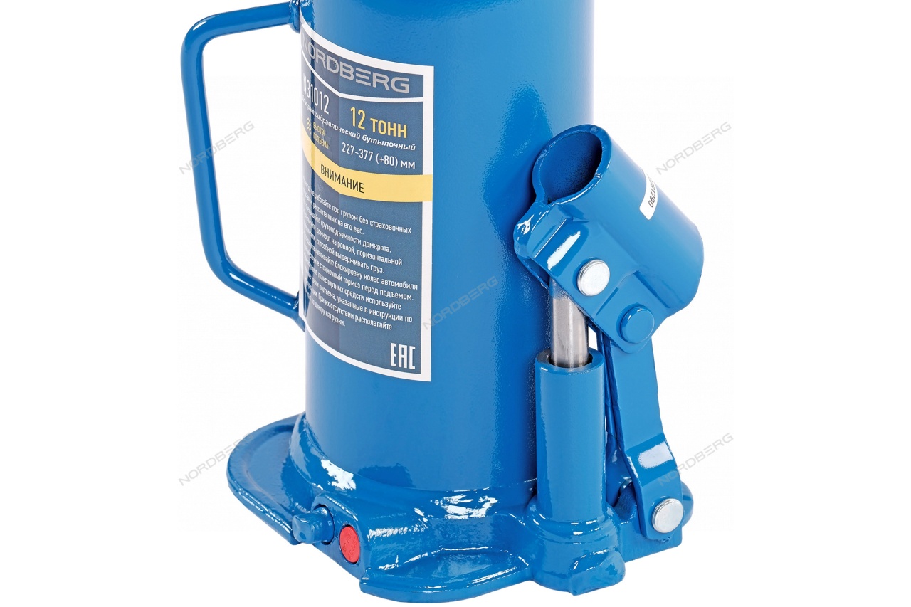 Домкрат бутылочный 12 т NORDBERG N31012 купить по цене 3&nbsp;379 ₽ в интернет магазине ТЕХСАД