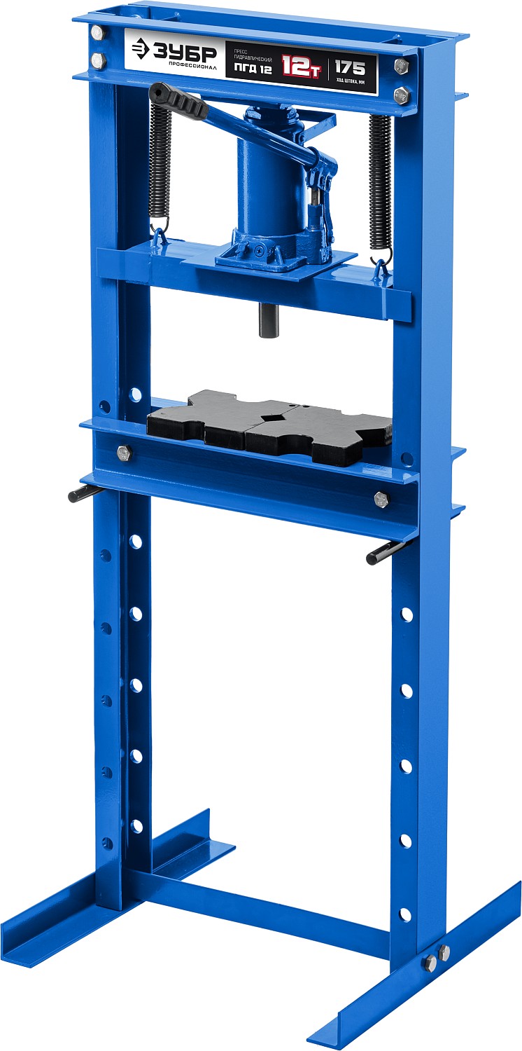 ЗУБР 12 т, с домкратом и возвратными пружинами, пресс гидравлический ПГД-12 43070-12 Профессионал купить по цене 22&nbsp;410 ₽ в интернет магазине ТЕХСАД