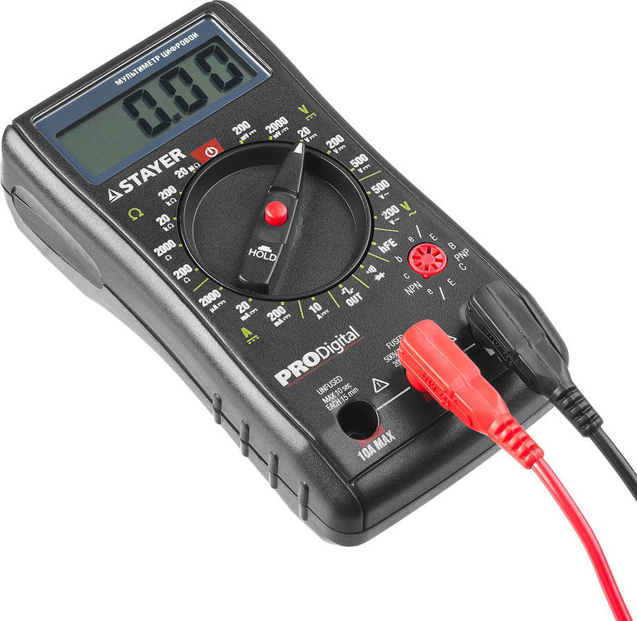 STAYER мультиметр цифровой PRODigital 45310 купить по цене 1&nbsp;700 ₽ в интернет магазине ТЕХСАД