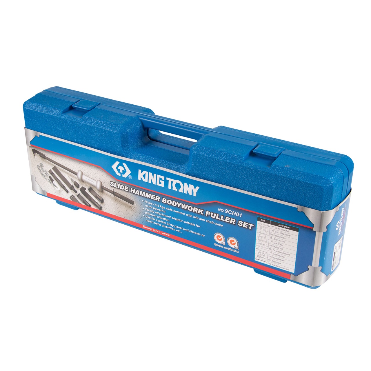 Обратный рихтовочный молоток, комплект принадлежностей, 11 предметов KING TONY 9CH01 купить по цене 11&nbsp;450 ₽ в интернет магазине ТЕХСАД