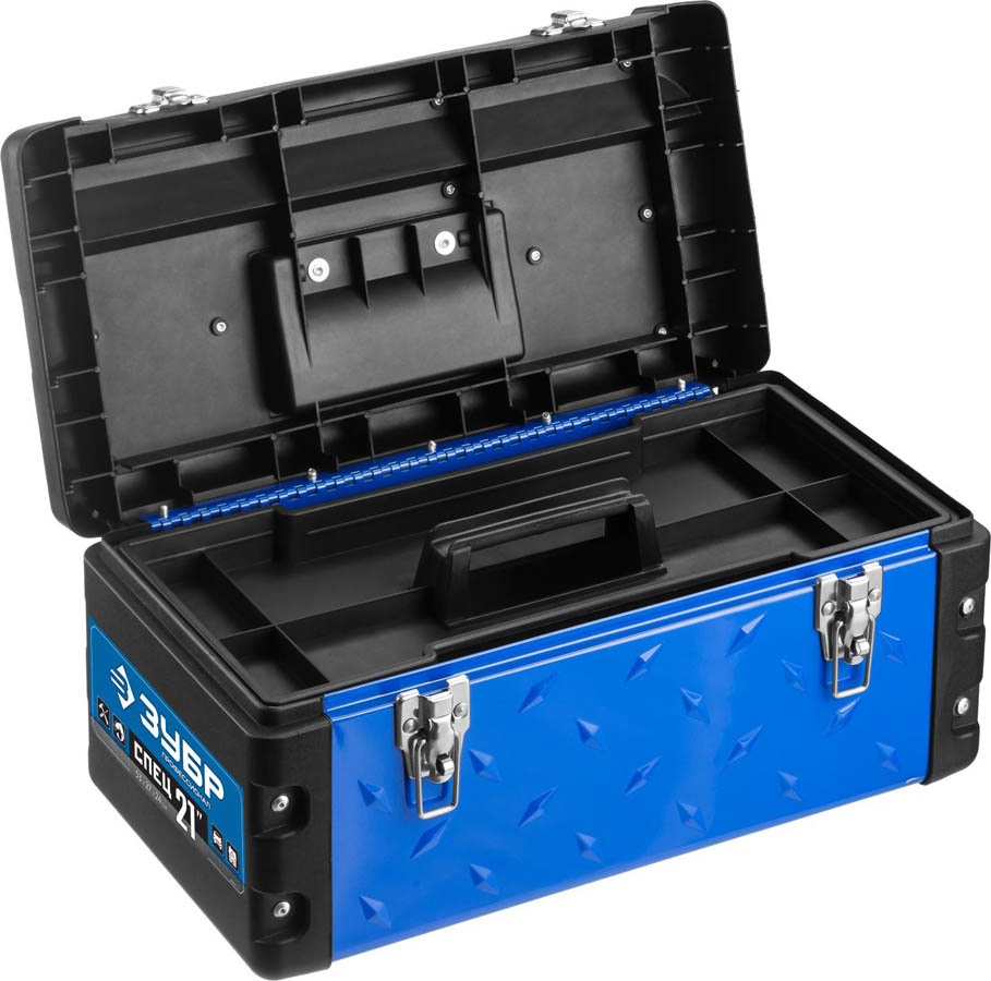 ЗУБР 530 x 270 x 240 мм (21''), металлический, ящик для инструментов СПЕЦ-21 38155-21_z01 Профессионал купить по цене 5&nbsp;520 ₽ в интернет магазине ТЕХСАД
