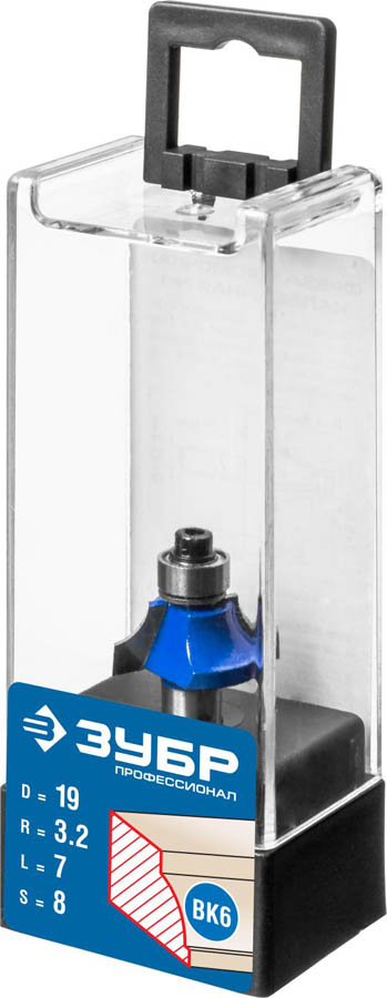 ЗУБР 19 x 7 мм, радиус 3.2 мм, фреза кромочная калевочная №1 28700-19 Профессионал купить по цене 550 ₽ в интернет магазине ТЕХСАД