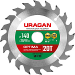 URAGAN 140 х 20/16 мм, 20Т, диск пильный по дереву Optima 36801-140-20-20_z01 купить по цене 360 ₽ в интернет магазине ТЕХСАД