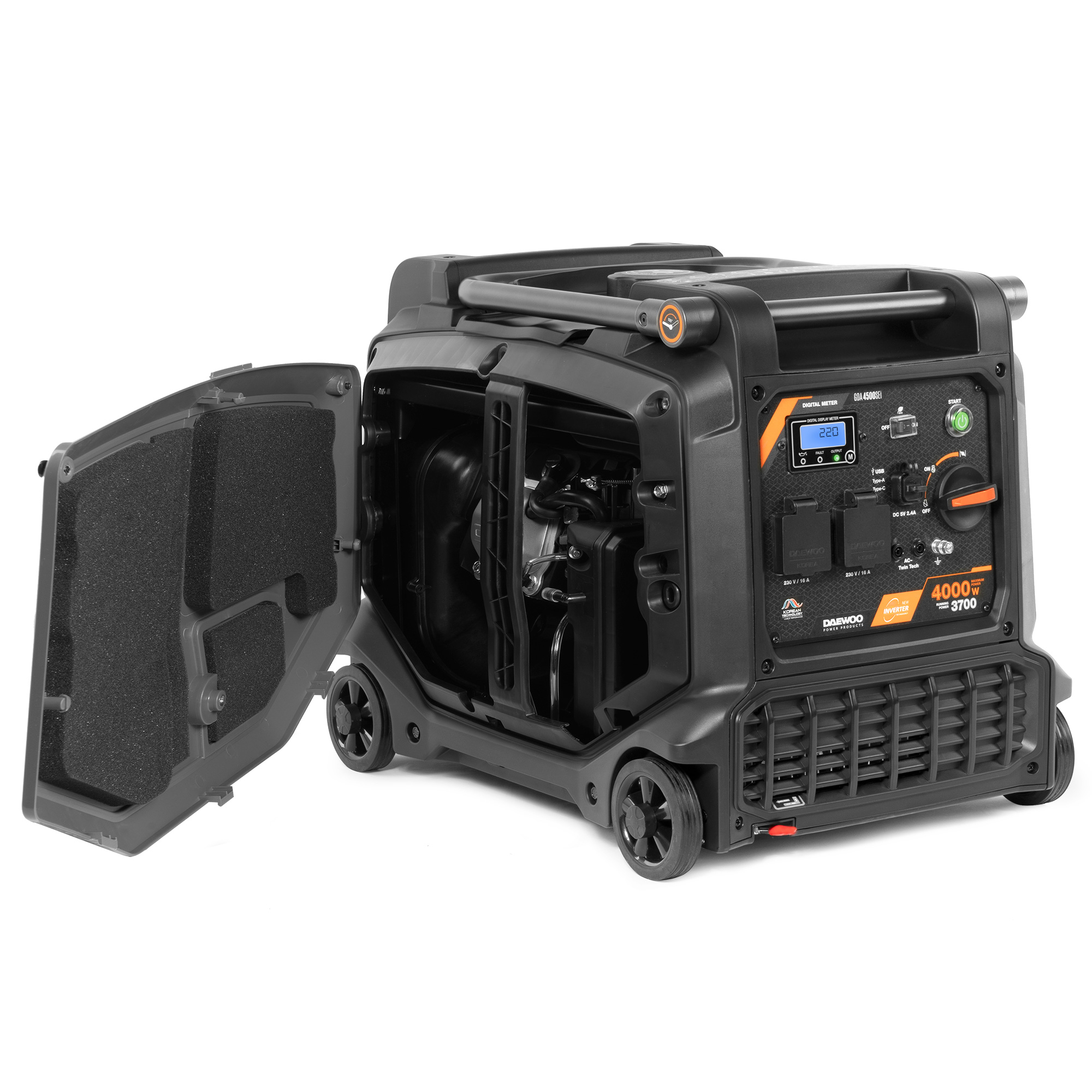 Инверторный бензиновый генератор DAEWOO GDA 4500SEi купить по цене 95&nbsp;990 ₽ в интернет магазине ТЕХСАД