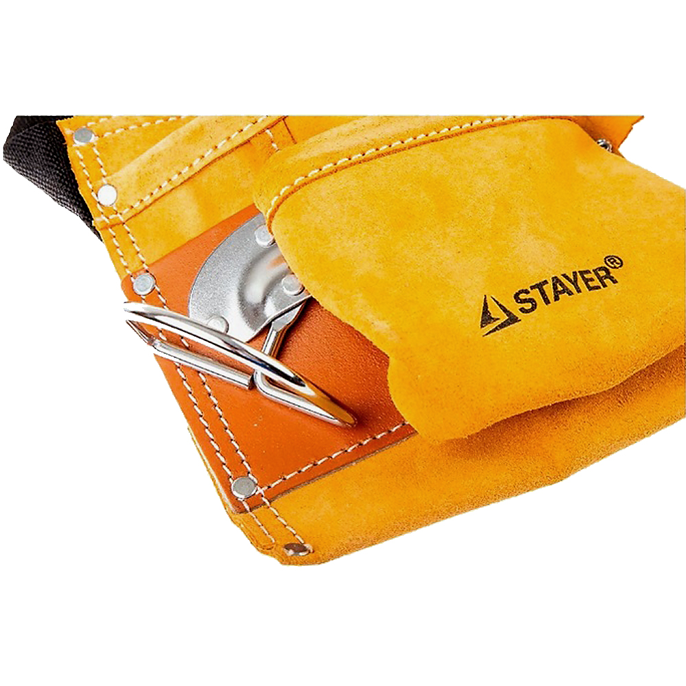 STAYER 10 карманов, кожаный, петля (скоба) для крупного инструмента, пояс для инструментов 38512 купить по цене 2&nbsp;240 ₽ в интернет магазине ТЕХСАД