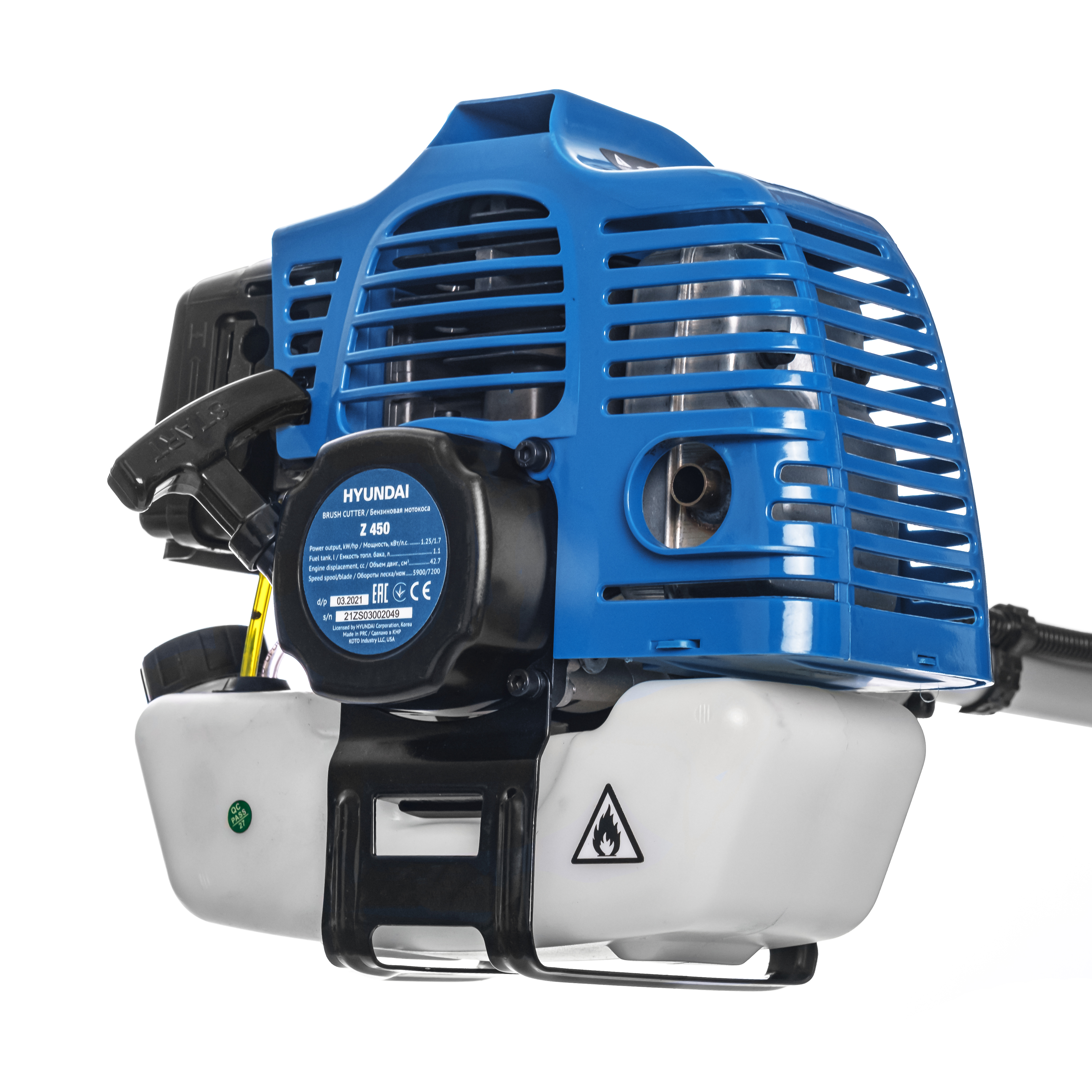 Бензокоса HYUNDAI Z 450 купить по цене 16&nbsp;390 ₽ в интернет магазине ТЕХСАД