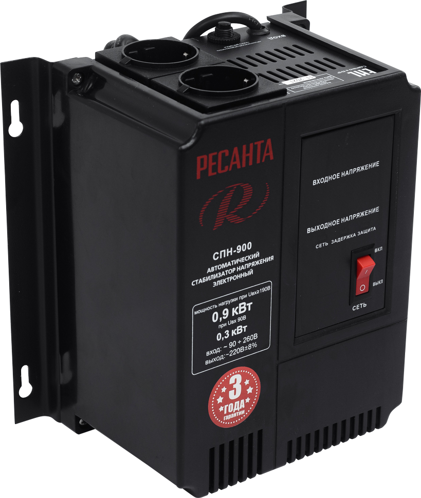Стабилизатор напряжения РЕСАНТА СПН-900 купить по цене 4&nbsp;790 ₽ в интернет магазине ТЕХСАД