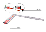 Угольник с уровнем и карандашом Sturm! 2020-06-350 купить по цене 930 ₽ в интернет магазине ТЕХСАД