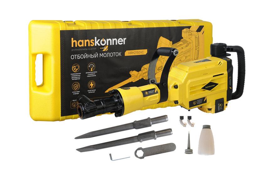 Отбойный молоток Hanskonner HRH2150VC купить по цене 36&nbsp;990 ₽ в интернет магазине ТЕХСАД