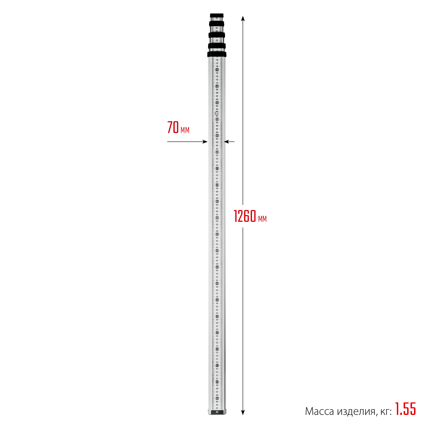ЗУБР 5 м, рейка геодезическая РГ 5 34948-5 купить по цене 3&nbsp;180 ₽ в интернет магазине ТЕХСАД