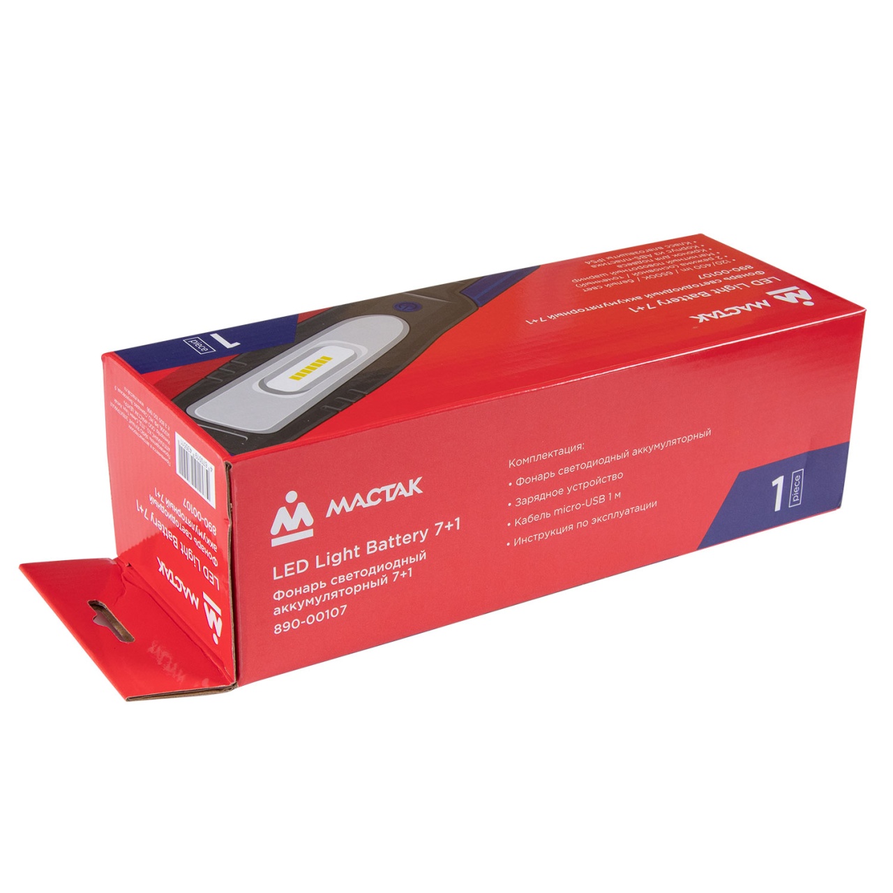 Фонарь светодиодный, шарнирный, магнит, 7+1 элемент, Li-Ion, 3,7 В МАСТАК 890-00107 купить по цене 4&nbsp;710 ₽ в интернет магазине ТЕХСАД