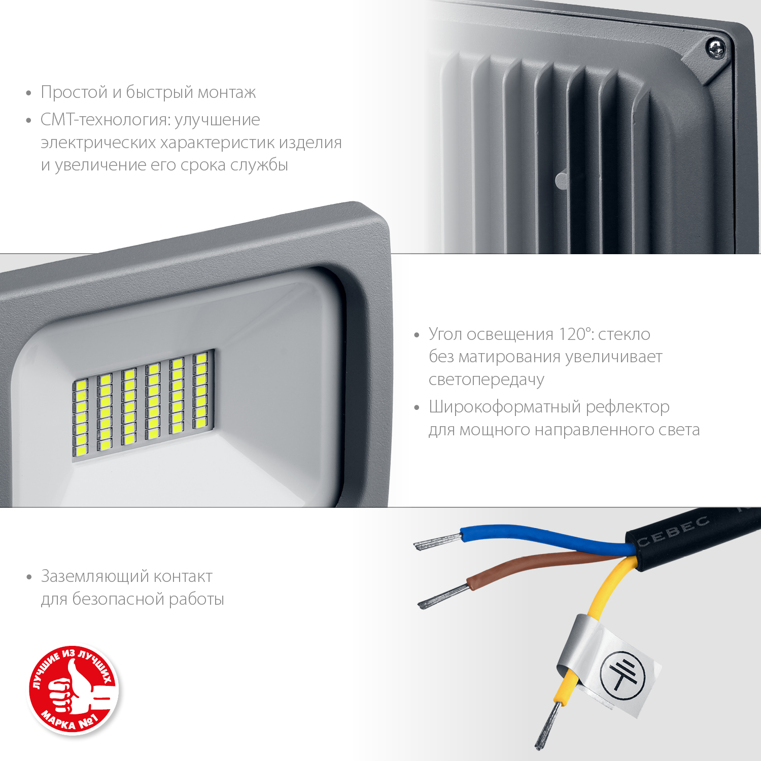 ЗУБР 30 Вт, ПСВ-30, прожектор светодиодный 57140-30 Профессионал купить по цене 530 ₽ в интернет магазине ТЕХСАД