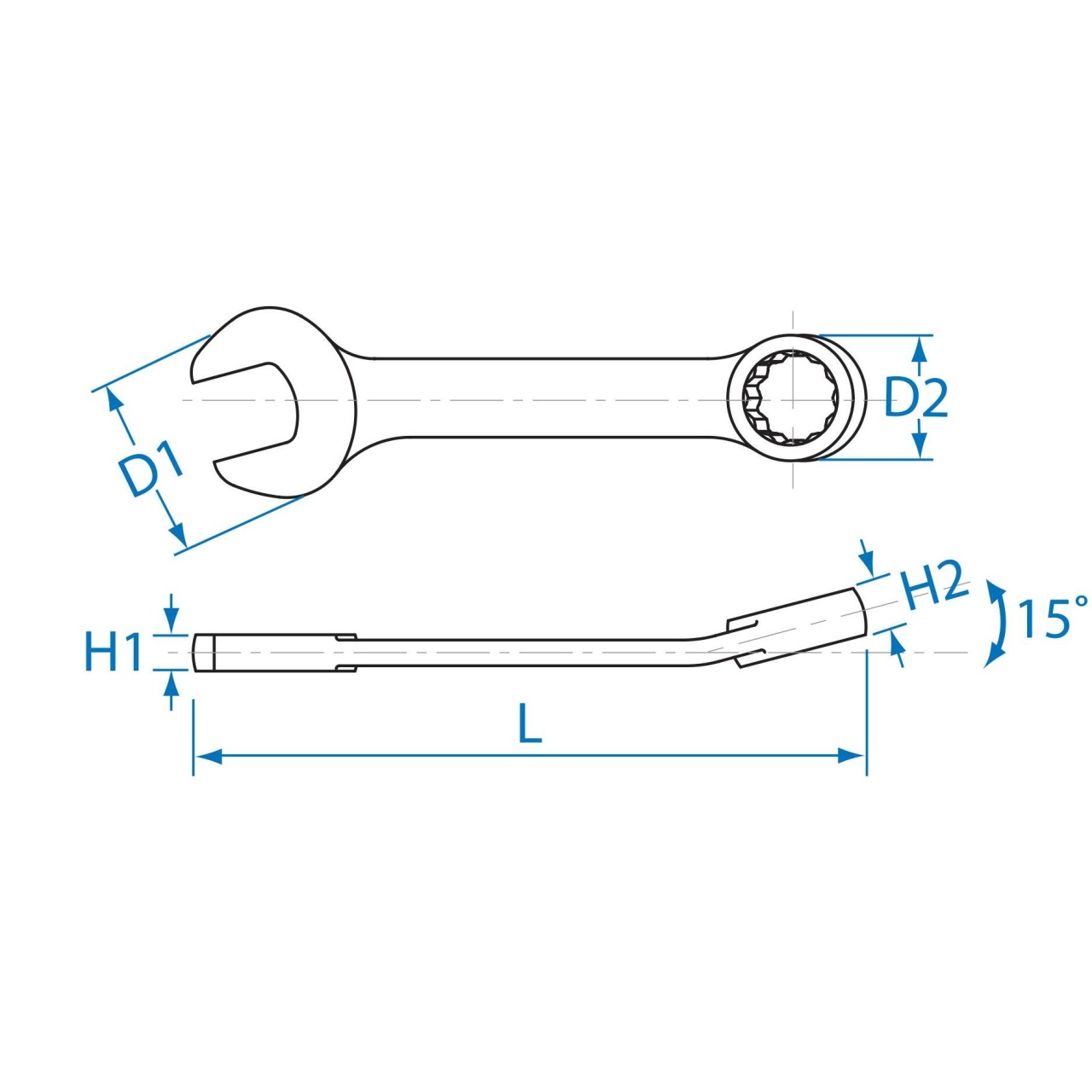 Ключ комбинированный укороченный 18 мм KING TONY 10D0-18 купить по цене 540 ₽ в интернет магазине ТЕХСАД