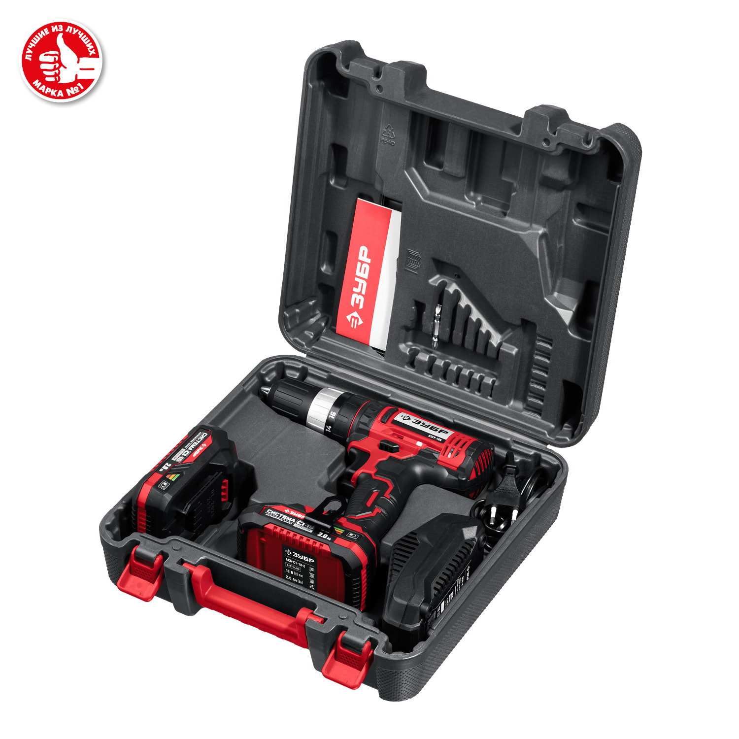 ЗУБР 18 В, 2 АКБ (2Ач), в кейсе, ударная дрель-шуруповерт ДШУ-185-22 Мастер купить по цене 9&nbsp;520 ₽ в интернет магазине ТЕХСАД