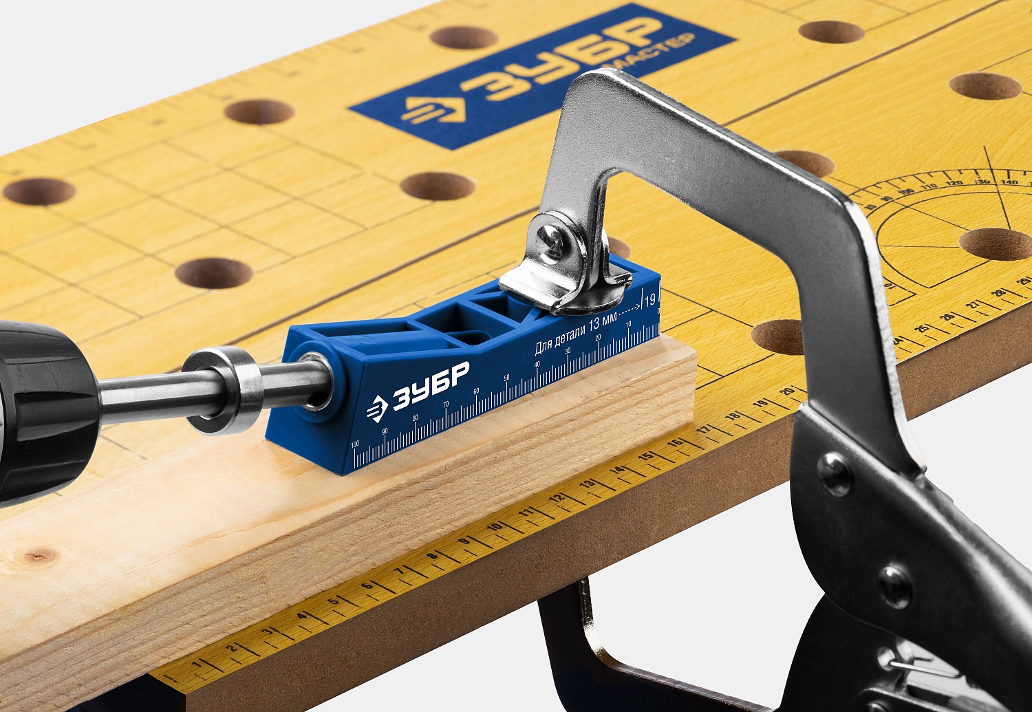 ЗУБР для глухих отверстий кондуктор МИНИ 30092 Профессионал купить по цене 1&nbsp;340 ₽ в интернет магазине ТЕХСАД