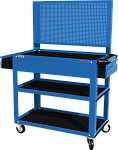 Тележка открытая, 3 полки и 2 ящика, синяя FERRUM 02.232P-5015 купить по цене 15&nbsp;967 ₽ в интернет магазине ТЕХСАД
