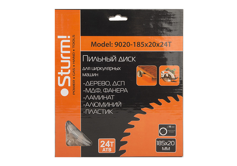 Диск пильный Sturm! 9020-185-20-24T купить по цене 580 ₽ в интернет магазине ТЕХСАД