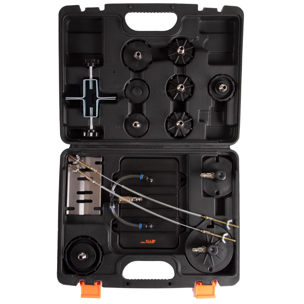 Набор приспособлений для замены тормозной жидкости, 5 л, комплект крышек адаптеров, 20 предметов AFFIX AF10240005 купить по цене 14&nbsp;250 ₽ в интернет магазине ТЕХСАД